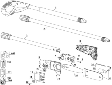 Part Location Diagram of N629425 DeWALT SCREW SOCKET HEAD CAP